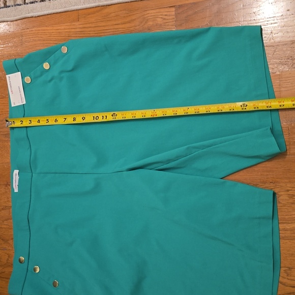 LIZ CLAIBORNE BRAND WOMEN'S PLUS PULL-ON GREEN BERMUDA MID-RISE SHORTS SIZE 3X - Picture 10 of 12